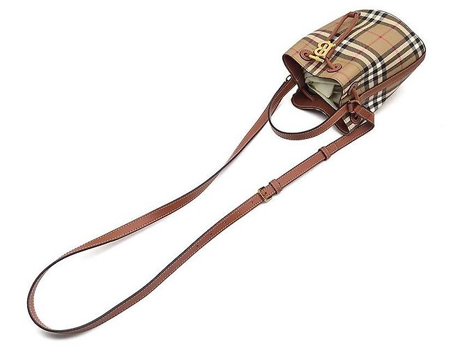 Burberry Mini borsa a sacchetto con coulisse TB Multicolore - vista 4