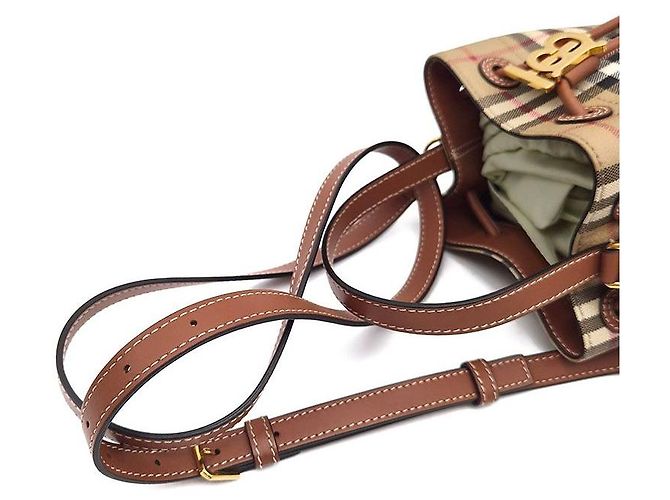 Burberry Mini borsa a sacchetto con coulisse TB Multicolore - vista 5