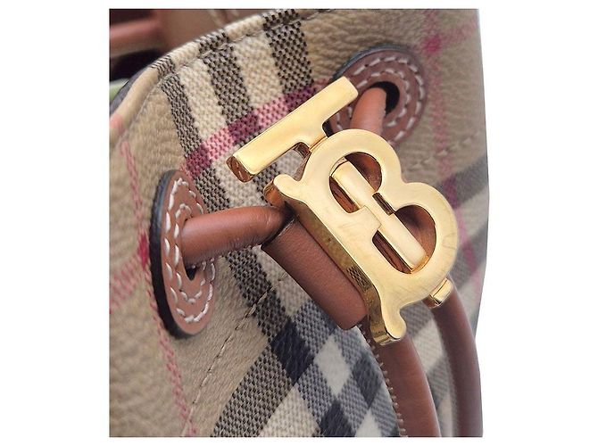 Burberry Mini borsa a sacchetto con coulisse TB Multicolore - vista 8