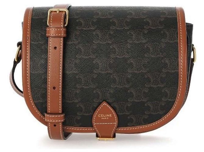 Triomphe Céline Triope Polko Medium Schultertasche Braun - Ansicht 2