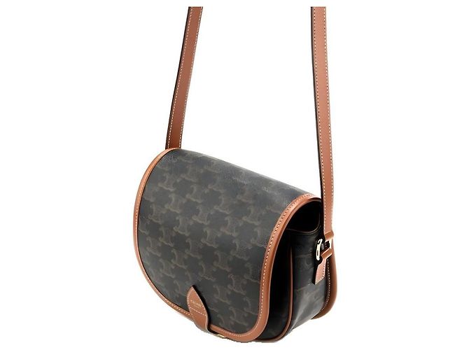 Triomphe Céline Triope Polko Medium Schultertasche Braun - Ansicht 3