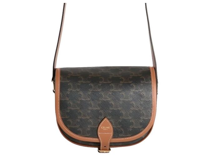 Triomphe Céline Triope Polko Medium Schultertasche Braun - Ansicht 4