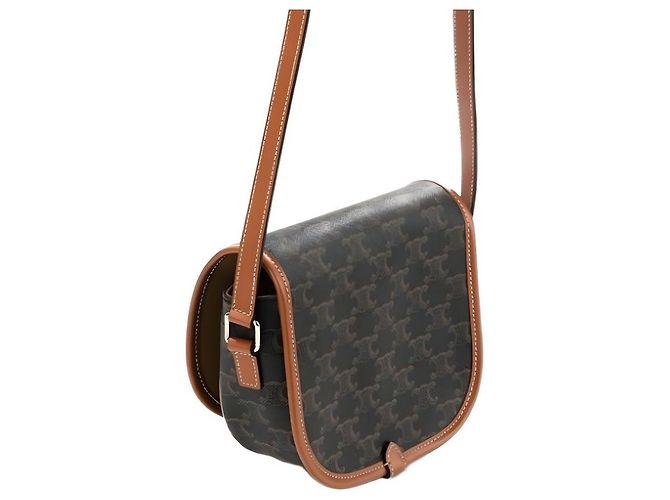 Triomphe Céline Triope Polko Medium Schultertasche Braun - Ansicht 5