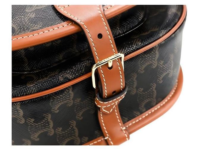 Triomphe Céline Triope Polko Medium Schultertasche Braun - Ansicht 7