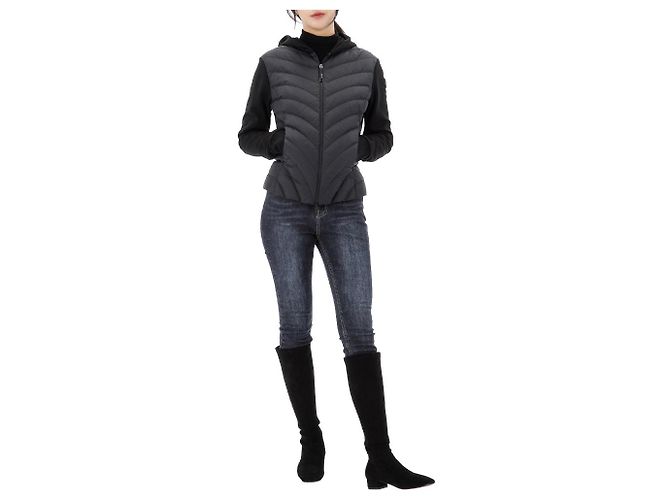 Moncler Down Mix Zip-Up Jacke Schwarz - Ansicht 10