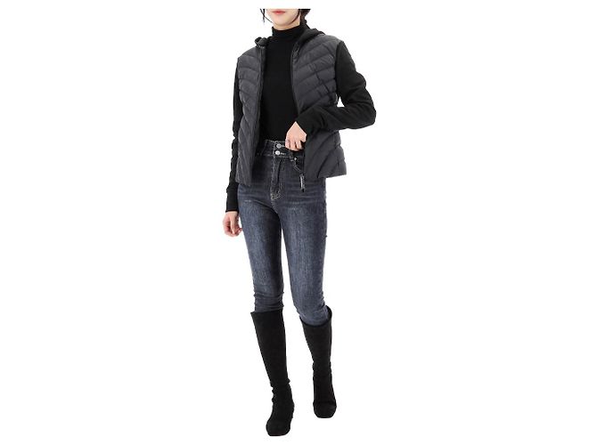 Moncler Down Mix Zip-Up Jacke Schwarz - Ansicht 13