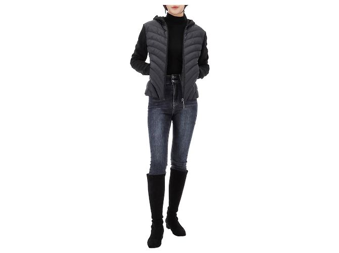 Moncler Down Mix Zip-Up Jacke Schwarz - Ansicht 14