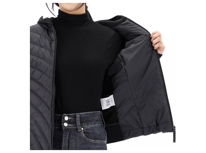 Moncler Down Mix Zip-Up Jacke Schwarz - Ansicht 15