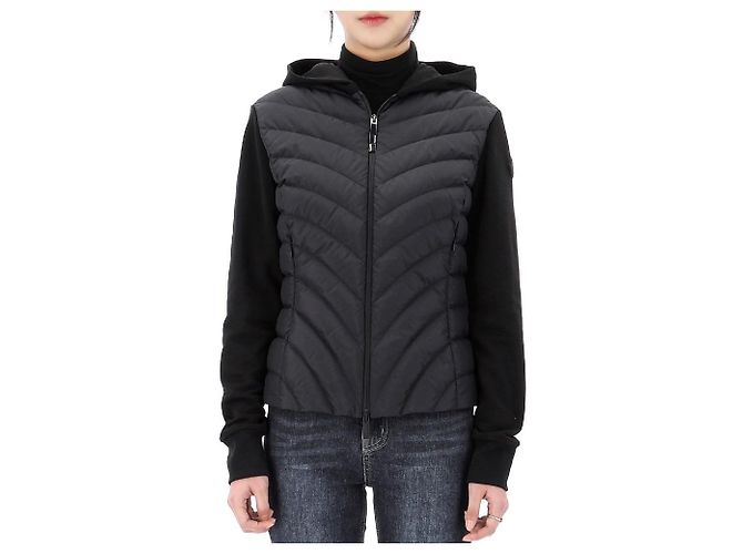 Moncler Down Mix Zip-Up Jacke Schwarz - Ansicht 2
