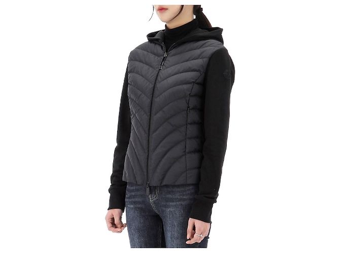 Moncler Down Mix Zip-Up Jacke Schwarz - Ansicht 3