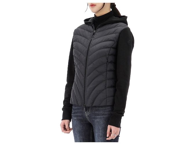 Moncler Down Mix Zip-Up Jacke Schwarz - Ansicht 6