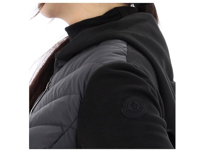 Moncler Down Mix Zip-Up Jacke Schwarz - Ansicht 8