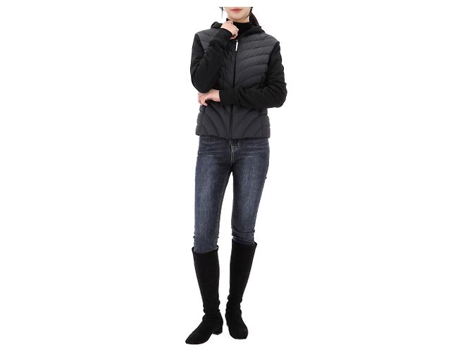 Moncler Down Mix Zip-Up Jacke Schwarz - Ansicht 9