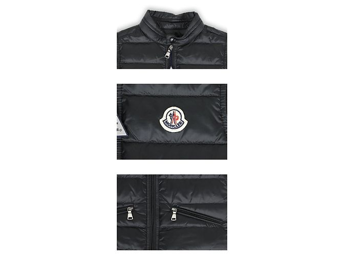 Leichte gesteppte Weste Moncler Kids Gui GUI (Schwarz) - Ansicht 3