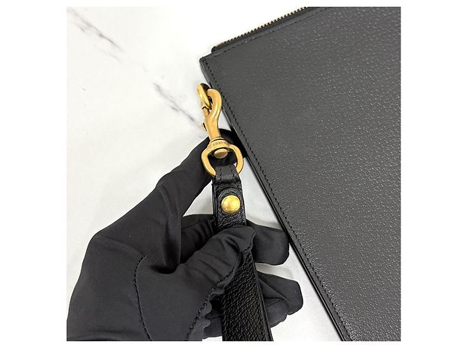 Gucci Clutch in pelle nera Nero - vista 9