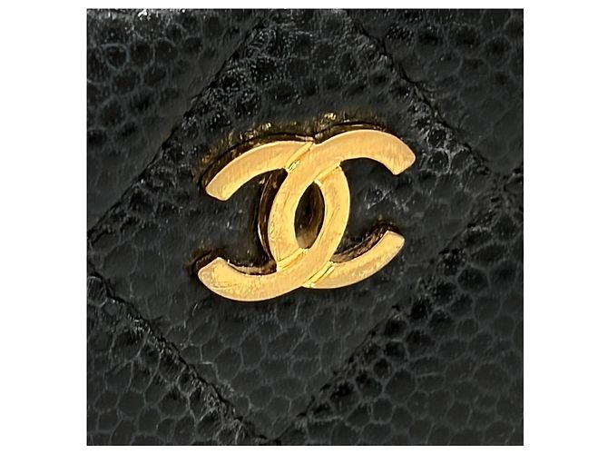 Chanel Portafoglio lungo con zip Caviar Nero - vista 16