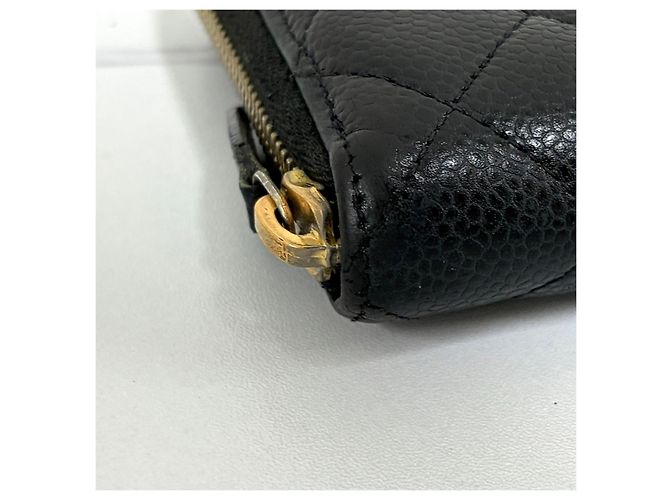 Chanel Portafoglio lungo con zip Caviar Nero - vista 18