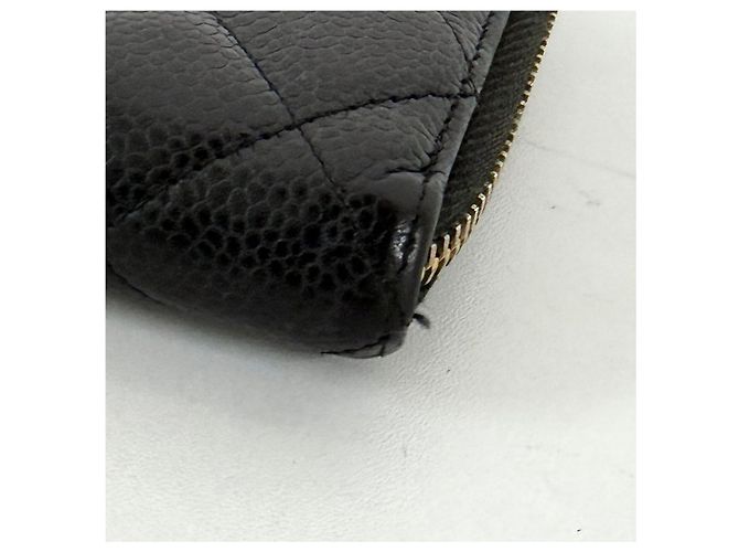 Chanel Portafoglio lungo con zip Caviar Nero - vista 19