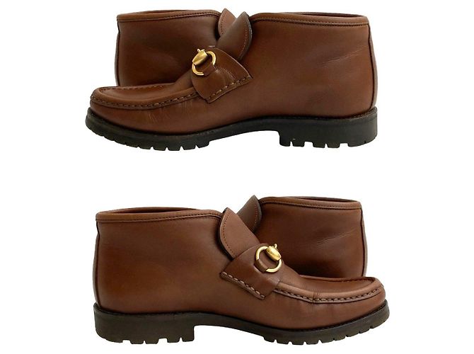 Gucci Lederstiefel Braun - Ansicht 2