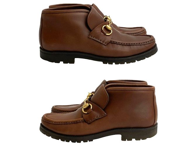 Gucci Lederstiefel Braun - Ansicht 3