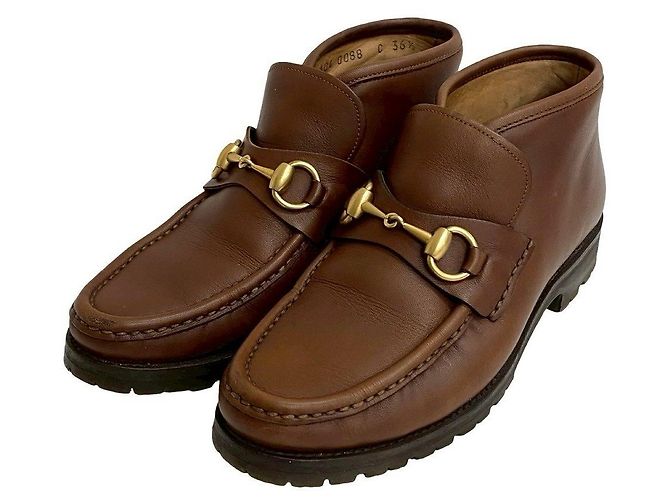 Gucci Lederstiefel Braun - Ansicht 4