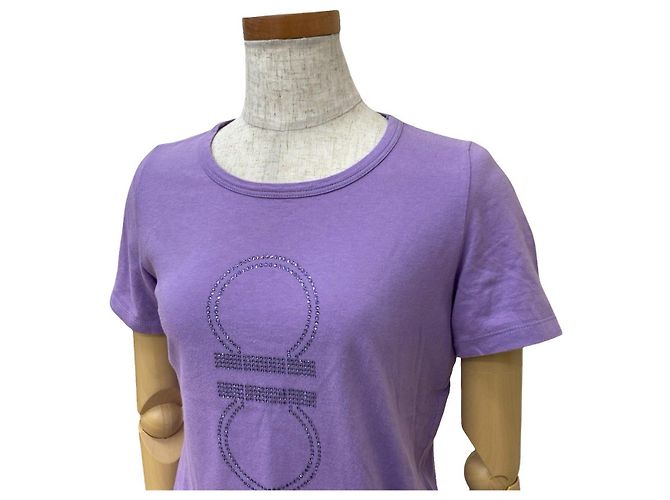 Camiseta de algodón Salvatore Ferragamo Púrpura - vista 2
