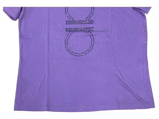 Camiseta de algodón Salvatore Ferragamo Púrpura - vista 8