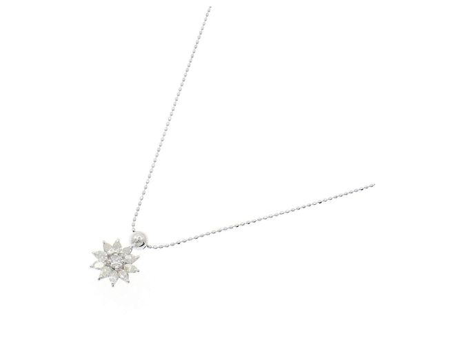 Autre Marque Collana in Diamanti Pt900 K18WG Argento - vista 2