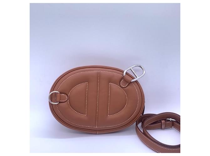 Chanel Borsa a tracolla Hermes In Loop oro e marrone - vista 2