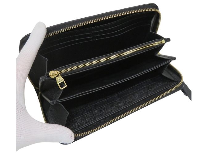 Louis Vuitton Zippy Wallet - Black Monogram Münzbeutel Schwarz - Ansicht 3
