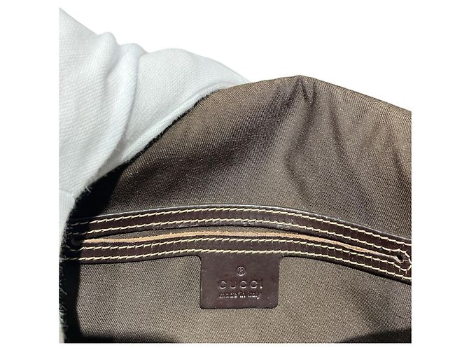 Borsa a tracolla Gucci GG Supreme in pelle Marrone Beige - vista 4