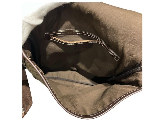 Borsa a tracolla Gucci GG Supreme in pelle Marrone Beige - vista 5
