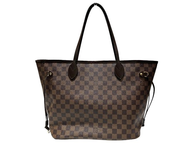 Borsa Tote Louis Vuitton Neverfull MM Marrone Damier ebene - vista 2
