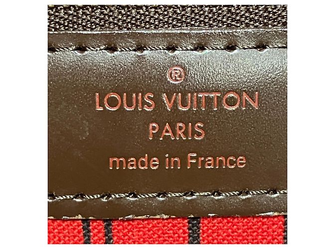 Borsa Tote Louis Vuitton Neverfull MM Marrone Damier ebene - vista 4