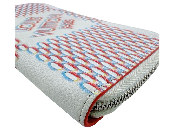Louis Vuitton Zippy Wallet in Damier Canvas White Red Damier ebene - view 4