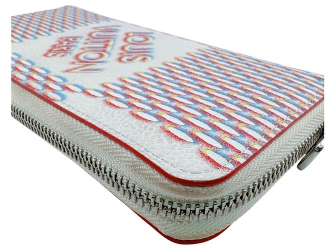 Louis Vuitton Zippy Wallet in Damier Canvas White Red Damier ebene - view 6