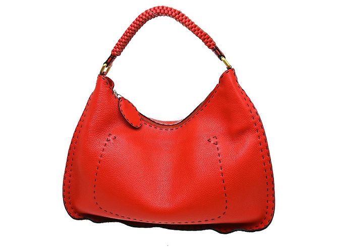Fendi Selleria Logo Hobo de couro Large - vista 2