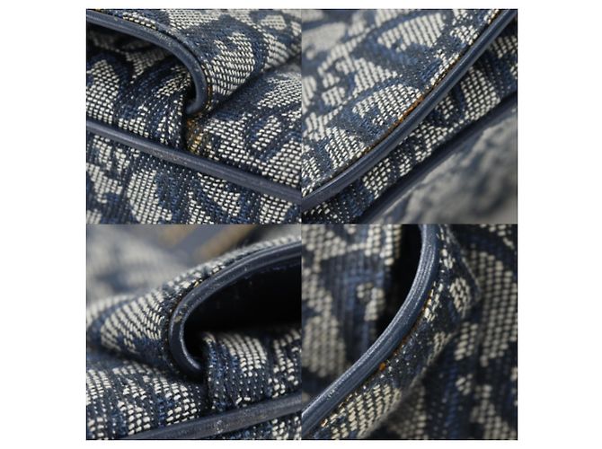 Borsa Double Saddle Christian Dior in blu navy - vista 12