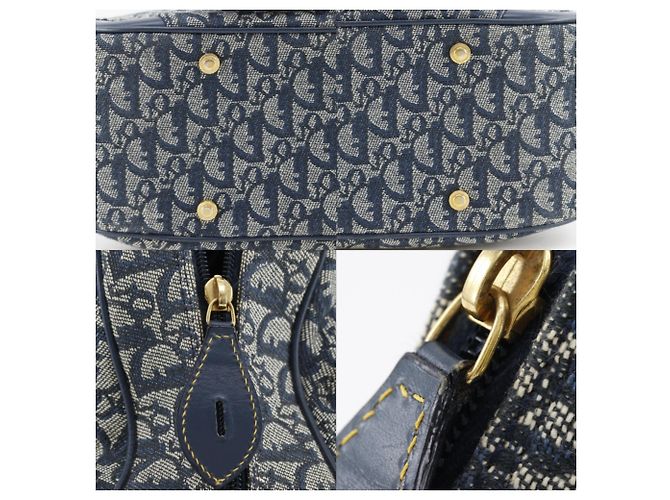 Borsa Double Saddle Christian Dior in blu navy - vista 15