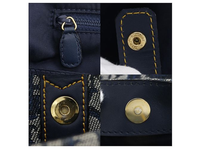 Borsa Double Saddle Christian Dior in blu navy - vista 17