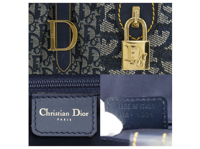 Borsa Double Saddle Christian Dior in blu navy - vista 18