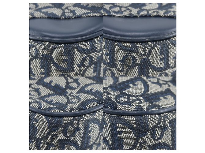 Borsa Double Saddle Christian Dior in blu navy - vista 4