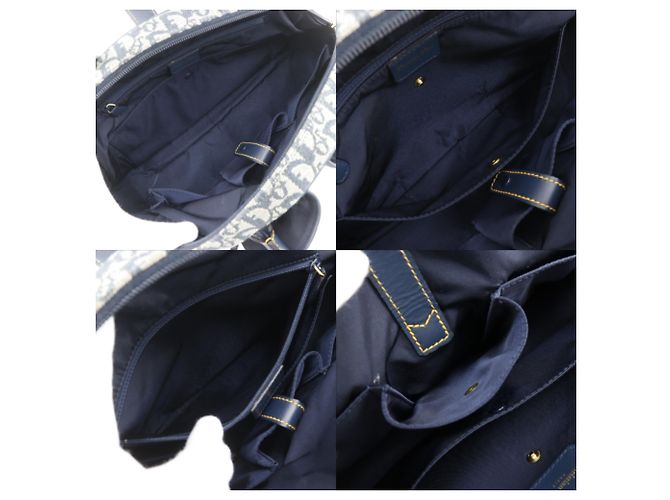 Borsa Double Saddle Christian Dior in blu navy - vista 8