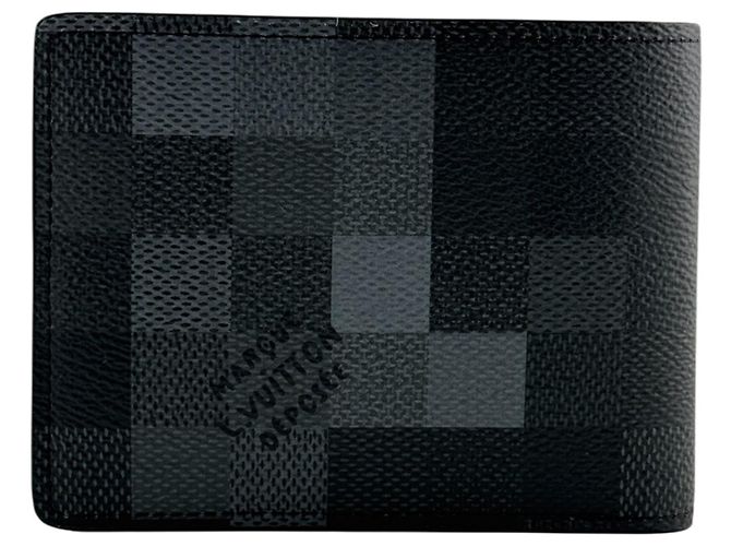 Slender Louis Vuitton Black Damier Canvas Bi-fold Wallet - view 2