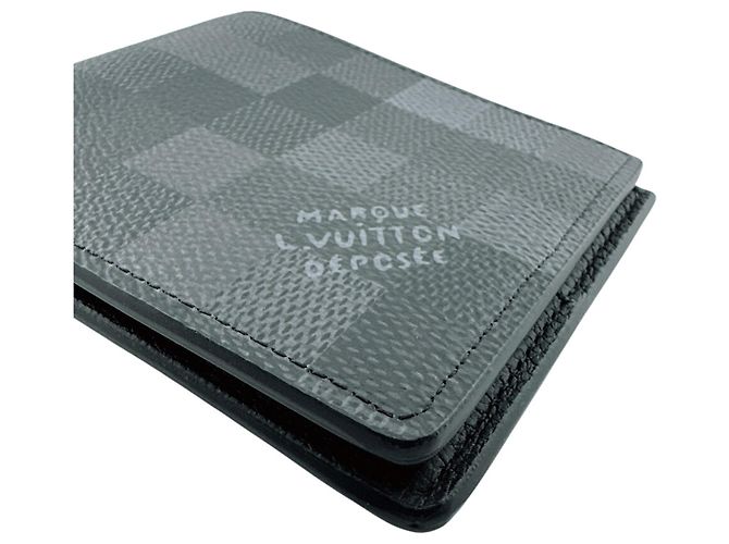 Slender Louis Vuitton Black Damier Canvas Bi-fold Wallet - view 4