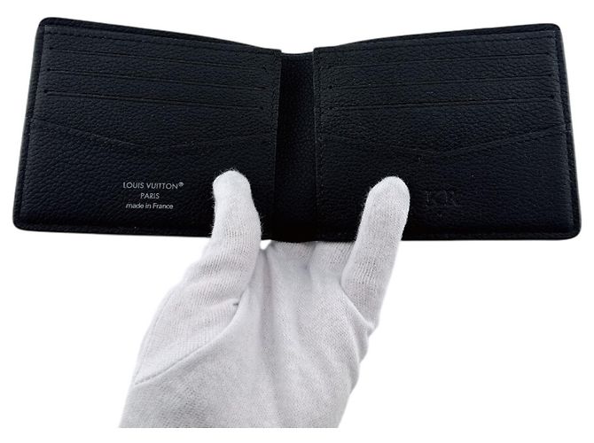 Slender Louis Vuitton Black Damier Canvas Bi-fold Wallet - view 7
