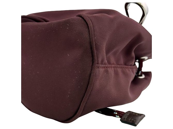 Portachiavi Prada Re-Nylon Marrone - vista 4
