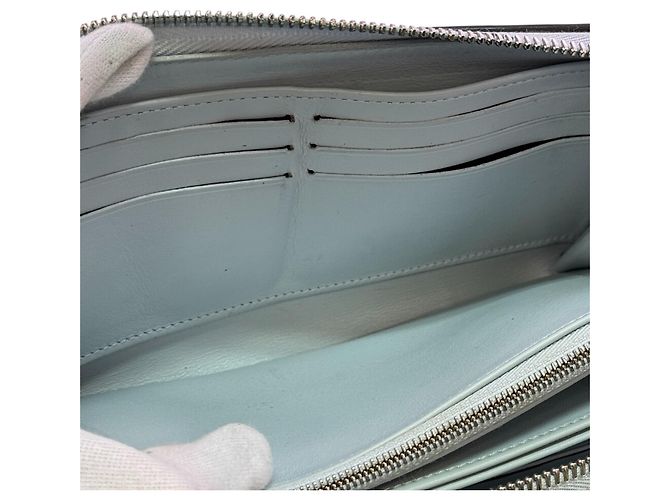 Zippy Louis Vuitton Mahina Blue Long Wallet Blau - Ansicht 11