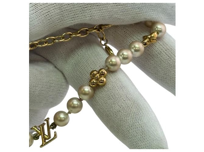 Bracciale Charm Louis Vuitton Bianco D'oro - vista 6
