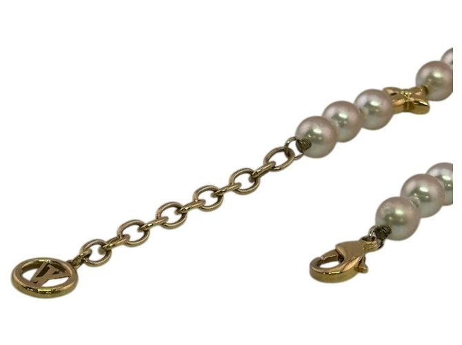 Bracciale Charm Louis Vuitton Bianco D'oro - vista 8
